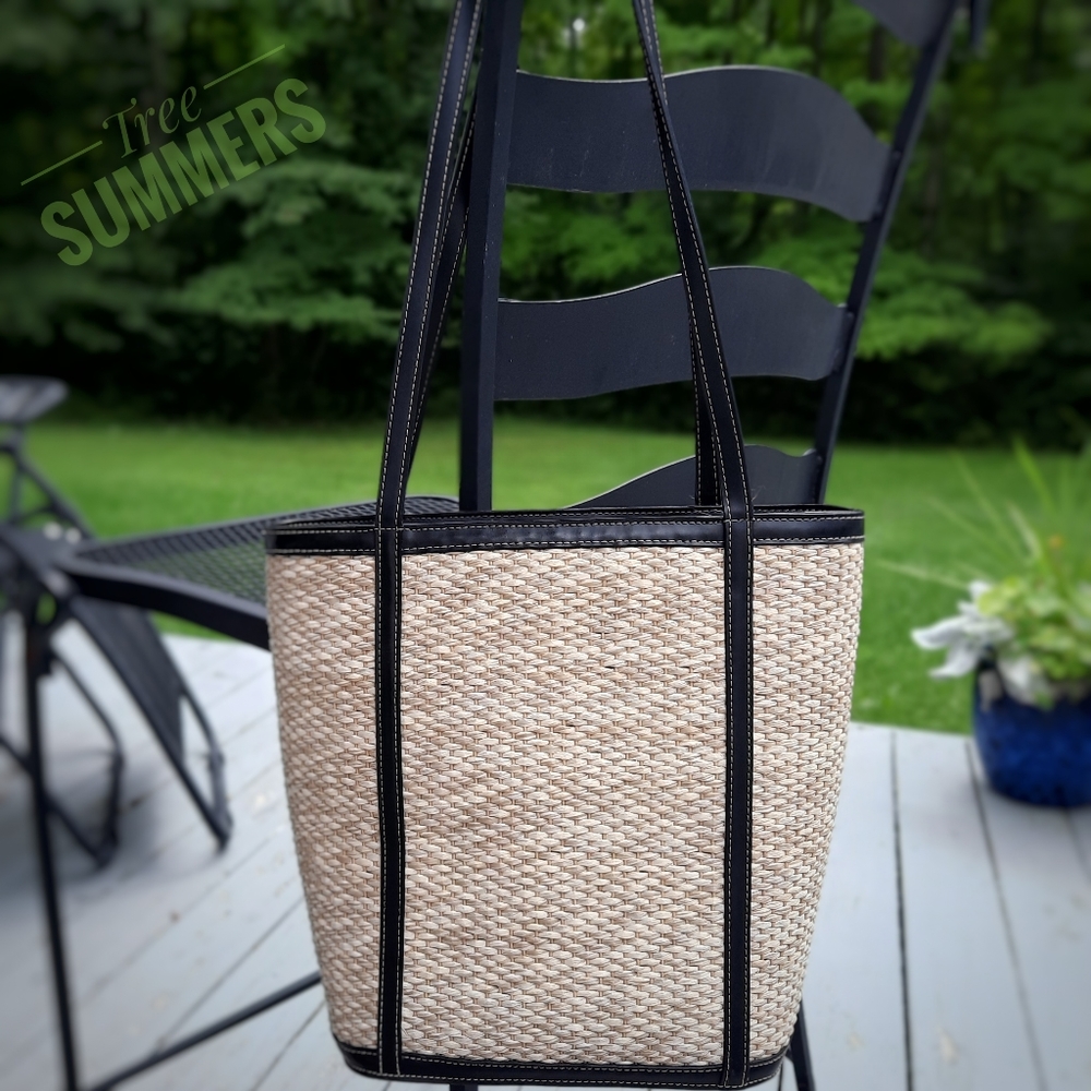 MX Woven Straw Tote